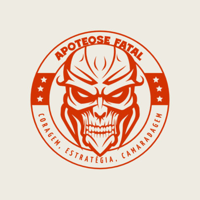 Airsoft Squad Logo Creator Featuring an Evil Face Graphic 6696c