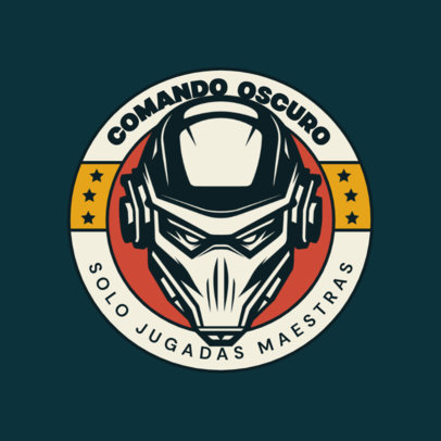 Logo Maker for an Airsoft Squad Featuring a Dark Warrior Head Graphic 6696d