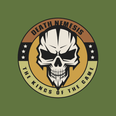 Logo Generator with a Skull Graphic for an Airsoft Squad 6696e