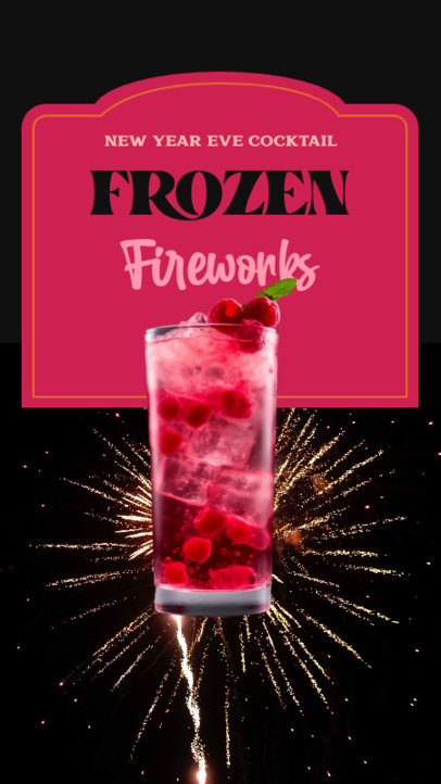 Instagram Story Generator for a NYE Frozen Cocktail Recipe