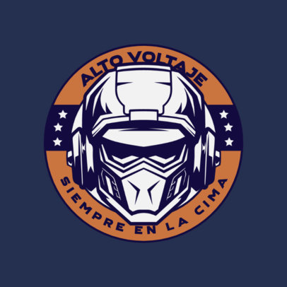 Logo Creator Featuring a Fighter's Head Graphic for an Airsoft Squad 6696g