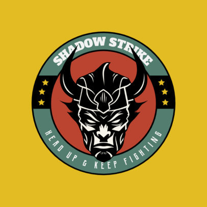 Airsoft Squad Logo Maker Featuring a Warrior with a Horned Helmet  6696h