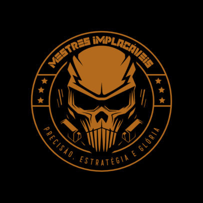 Logo Generator with a Skull Mask Graphic for an Airsoft Team 6696i