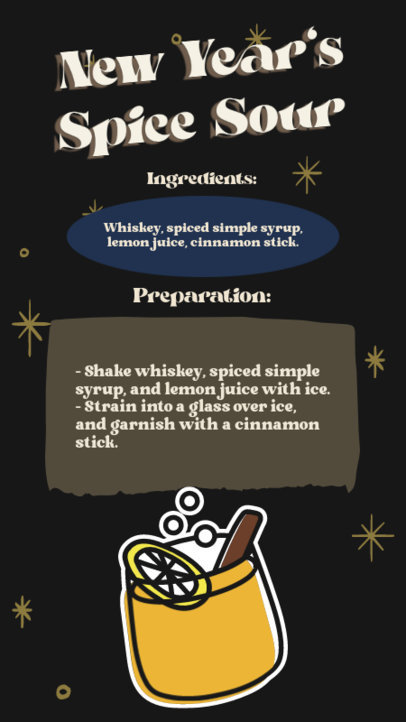 Spice Sour Recipe Instagram Story Creator for NYE 5885k-6044