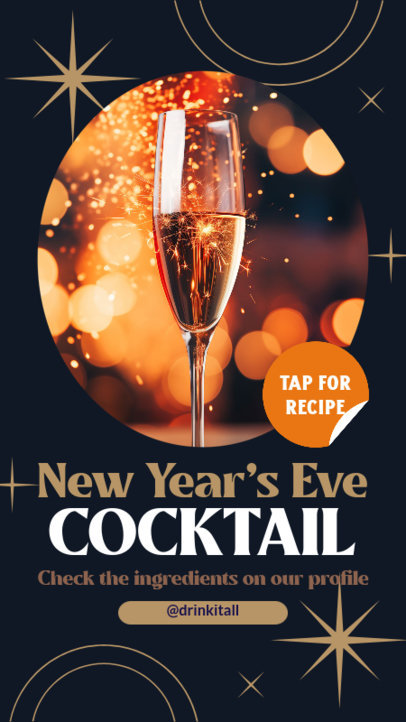 New Year's Eve Instagram Story Generator for a Cocktail Recipe