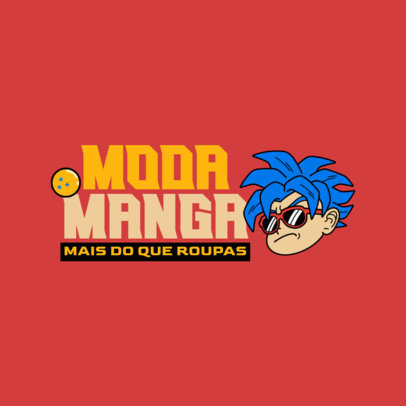 Online Logo Creator for a Clothing Store with an Anime Character Graphic