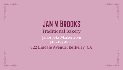 Business Card Maker for Traditional Bakeries
