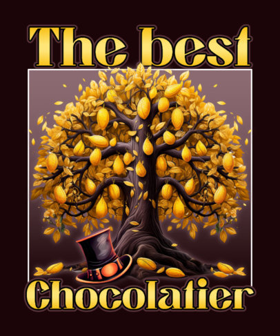 T-Shirt Design Template With a Willy Wonka-Inspired Theme