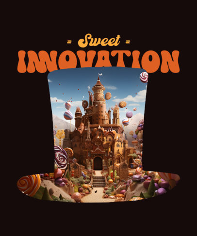 T-Shirt Design Creator Featuring a Wonka-Inspired Quote