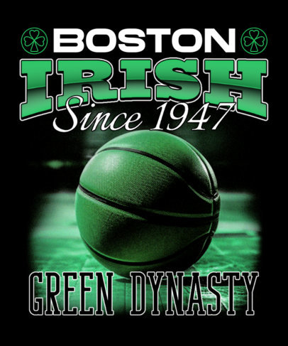 Sports T-Shirt Design Maker Featuring a Basketball for an Amateur Team
