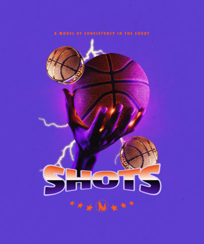 T-Shirt Design Maker Featuring a Hand Holding a Basketball