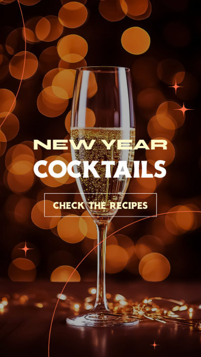 Instagram Story Creator With Cocktail Recipes for New Year's Day