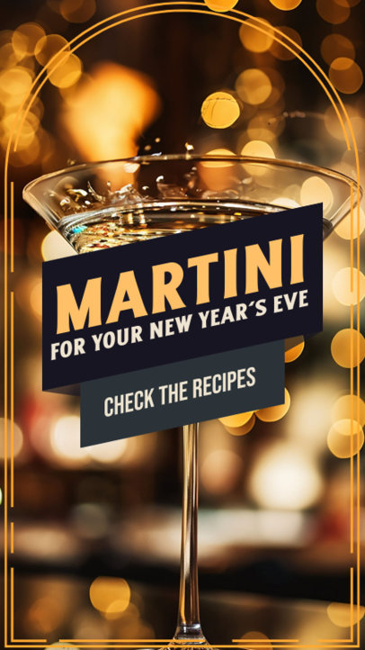 Martini Recipe Instagram Story Maker for New Year's Day 4800k-6044