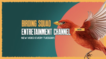 YouTube Banner Maker Featuring a Bird Graphic for a Twitchers Channel