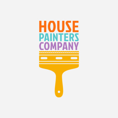 Paint Company Logo Maker with Brush Icons