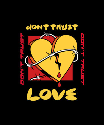 Illustrated T-Shirt Design Generator With an Anti-Valentine's Day Theme 4020i-6061