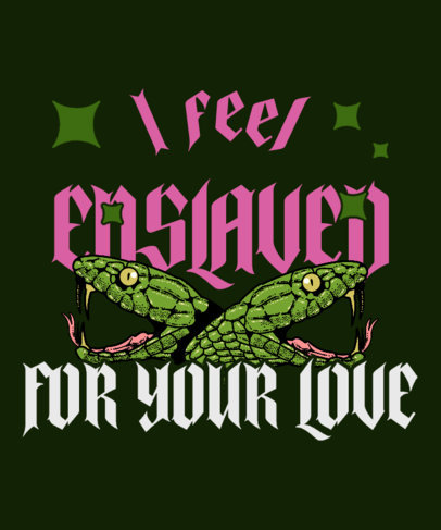 T-Shirt Design Maker With Snake Graphics Inspired by Britney Spears 5949i-6065