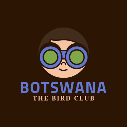 Birding Organization Logo Creator Featuring a Face with Glasses