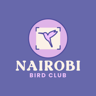 Online Logo Maker Featuring an Illustrated Hummingbird for a Birding Club