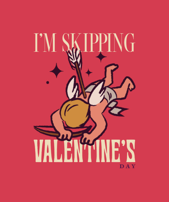 Placeit - Funny Anti-Valentine's-Themed T-Shirt Design Creator with a ...