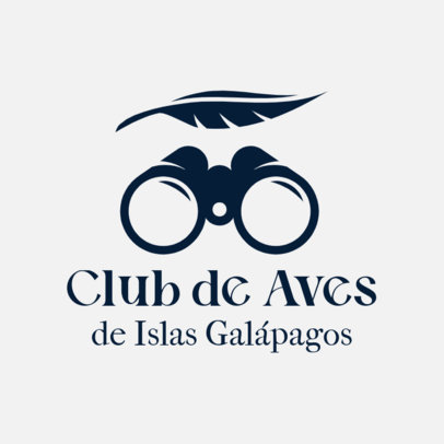Amateur Birding Club Logo Maker Featuring a Binoculars Graphic