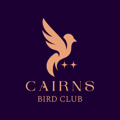 Twitchers Club Logo Maker Featuring a Flying Bird Graphic