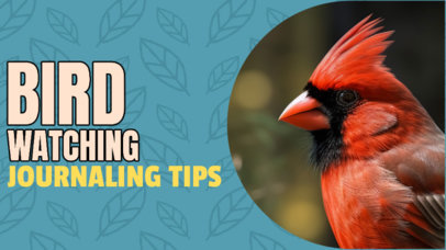 YouTube Thumbnail Maker Featuring Bird Watching Journaling Tips