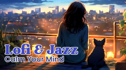 YouTube Thumbnail Design Maker for Chill and Lo-Fi Beats