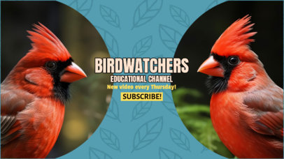 YouTube Banner Maker Featuring an Educational Channel for Bird Watchers 6059