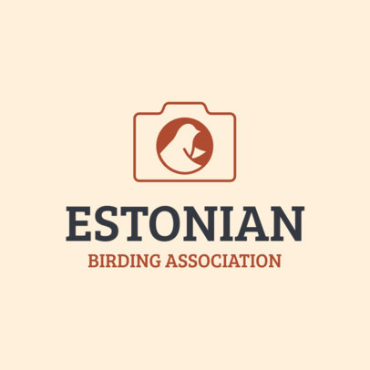 Logo Maker with a Camera Graphic for a Birdwatching Association
