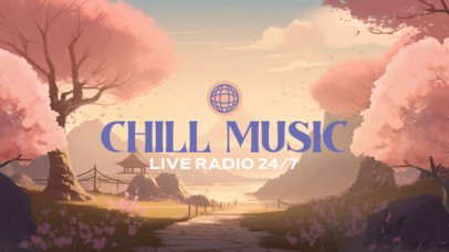 YouTube Thumbnail Generator for Chill Beats With a Landscape Graphic