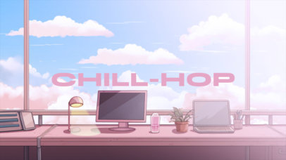 YouTube Thumbnail Design Creator for Beat Loops Featuring an Illustrated Office