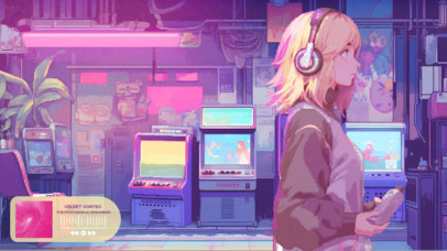 Twitch Screen Template for Lo-Fi Streamers With an Anime Illustration 6706c