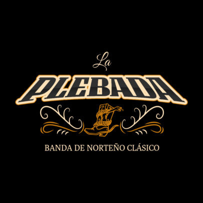 Norteno Mexican Group Logo Generator Featuring a Cowboy Boot with a Snake 6204b