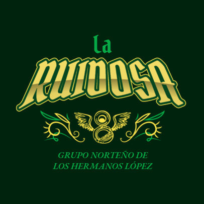 Logo Creator for a Traditional Mexican Band Featuring a Winged Instrument 6204e