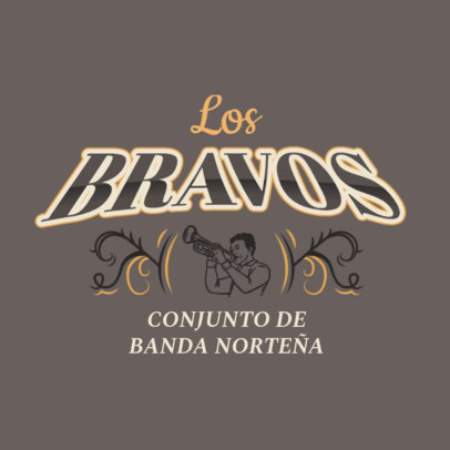 Logo Template for a Mexican Band Featuring a Bold Typography 6204h