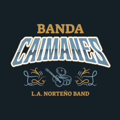 Mexican Band Logo Generator Featuring Illustrated Musical Instruments 6204j