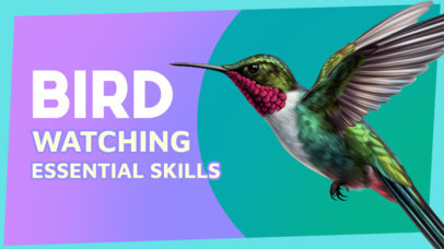 YouTube Thumbnail Generator for a List of Essential Birdwatching Skills 