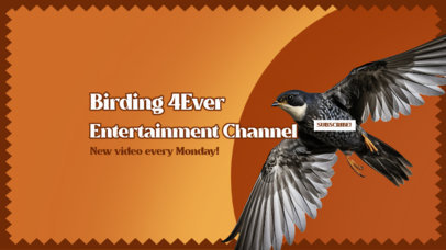YouTube Banner Generator for a Twitchers Channel Featuring a Flying Bird