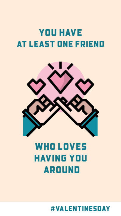 Friendship Instagram Story Maker Featuring a Pinky Promise Illustration 550b-el1