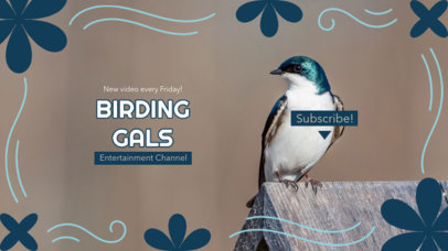 YouTube Banner Design Template for a Birding Vlogger's Channel