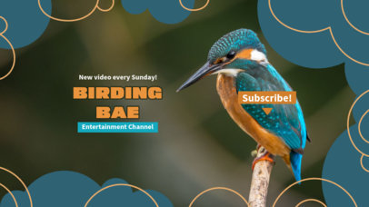 YouTube Banner Design Creator with a Colorful Bird for a Twitcher's Vlog
