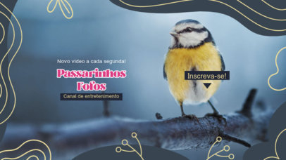 YouTube Banner Generator with a Small Bird Graphic for a Birdwatching Vlogger