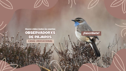 YouTube Banner Maker for an Educational Birdwatching Vlogger's Channel