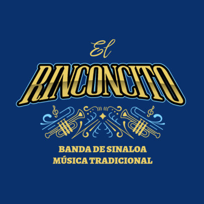 Logo Maker for a Traditional Music Group Featuring Illustrated Trumpets 6203i