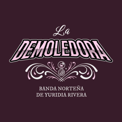 Norteno Mexican Band Logo Maker Featuring a Bold Typography 6203l