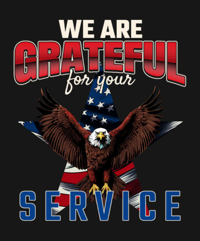 T-Shirt Design Generator for Veterans Day Featuring an Illustrated American Eagle 6195o-6080