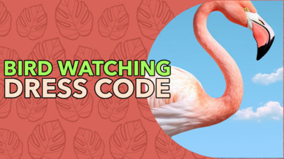 Bird Watching YouTube Thumbnail Maker Featuring Dress Code Tips