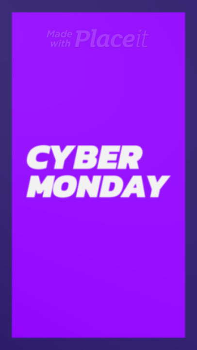 Instagram Story Video Maker Featuring a Cyber Monday Promo Ad