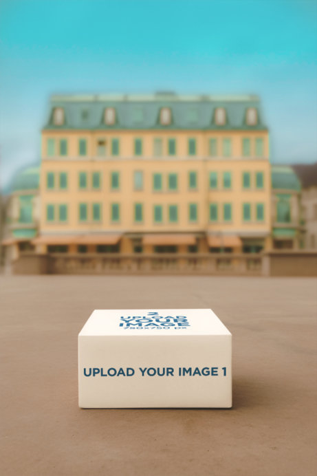 Wes Anderson-Inspired Mockup of an AI-Generated Box